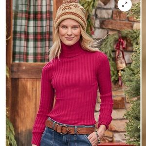 Women's Ribbed Turtleneck Sweater - SUNDANCE